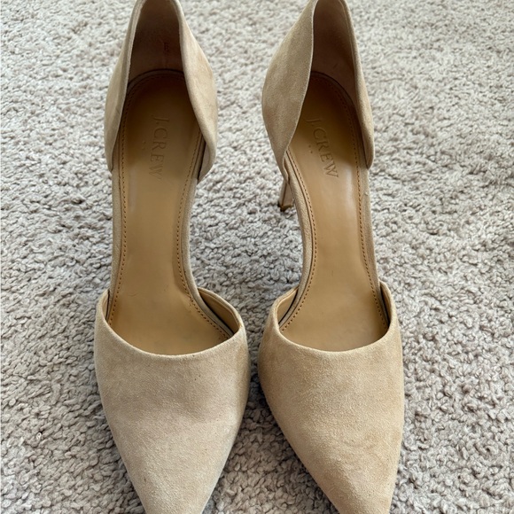 J. Crew Beige Suede Pointy Toe Heels - Picture 3 of 6